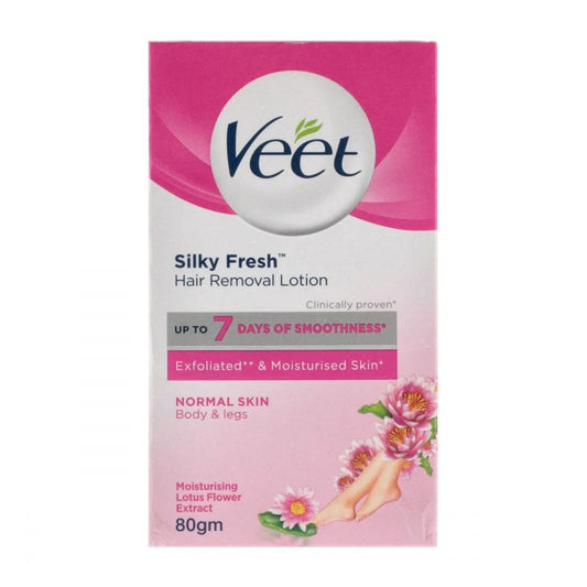 Veet Silky Fresh Hair Removal Lotion Jar Normal Skin 80 gm - Lahore Basket