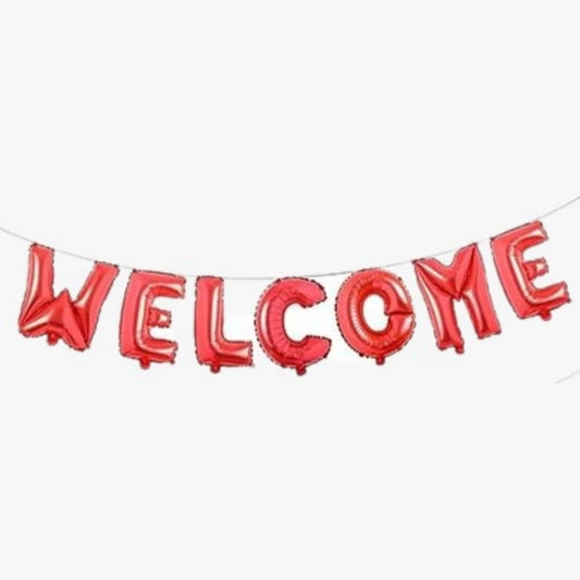 Welcome Foil Baloon Red - Lahore Basket