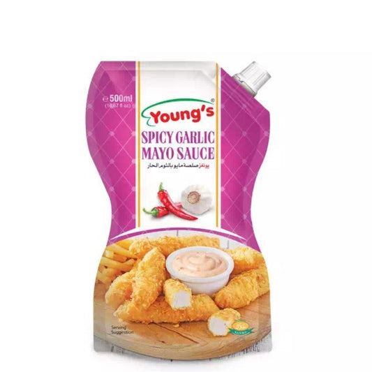 Young's Spicy Garlic Mayo Sauce 500 ml - Lahore Basket