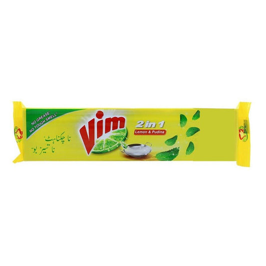 Vim 2 - in - 1 Dish Wash Long Bar, Lemon & Pudina 460 gm - Lahore Basket