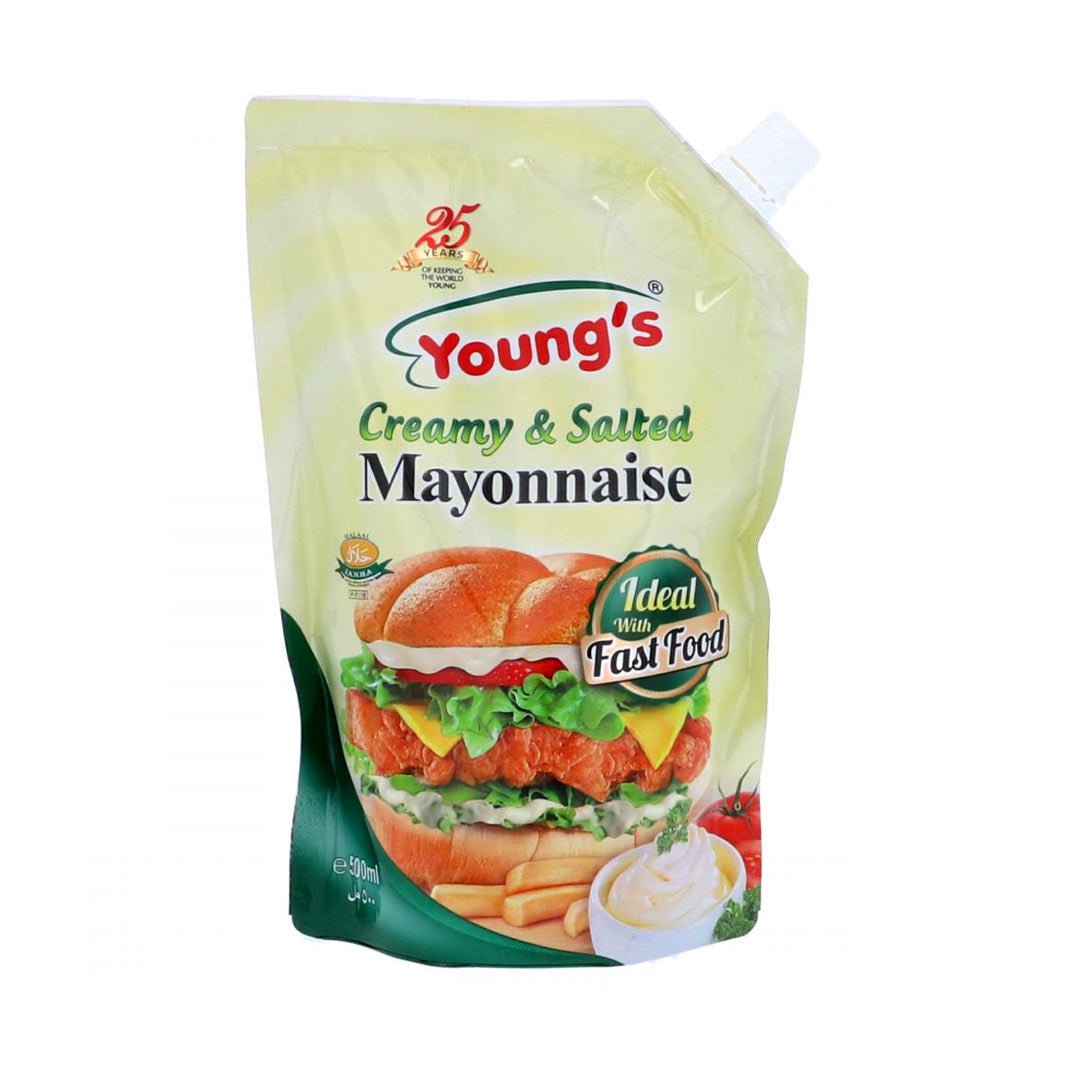 Young’s Creamy & Salted Mayonnaise 500 ml Pouch - Lahore Basket