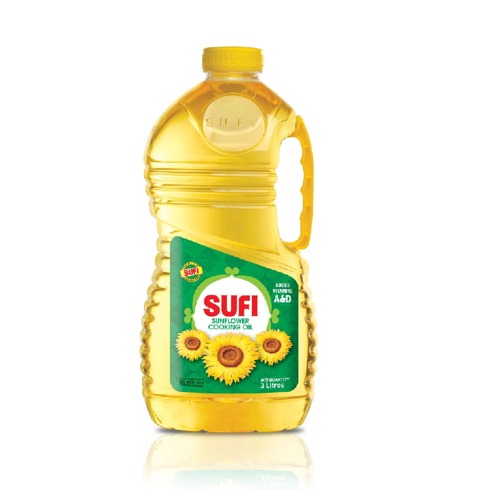 Sufi Sunflower Cooking Oil Bottle 3 Ltr