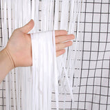 Premium Quality Backdrop Foil Fringe Curtains White