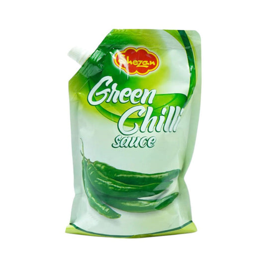 SHEZAN GREEN CHILLI SAUCE POUCH 800 GM