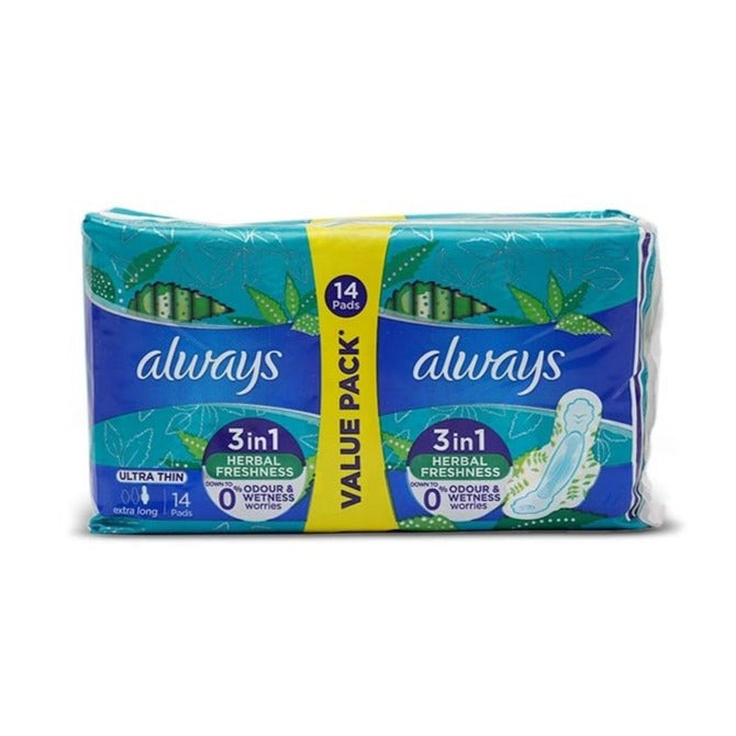 Always Ultra Thin Extra Long Value Pack 14 Pads