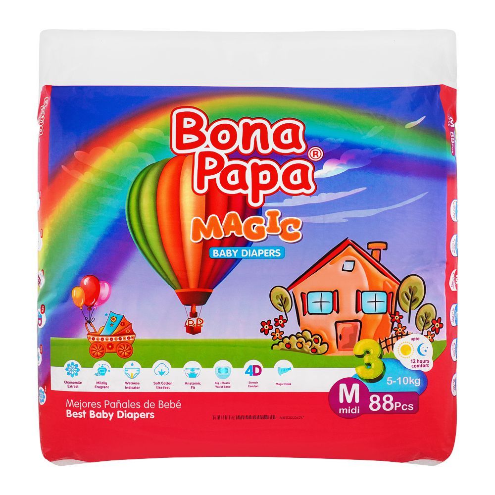 Bona Papa Magic Baby Diapers M Midi 88 Pcs