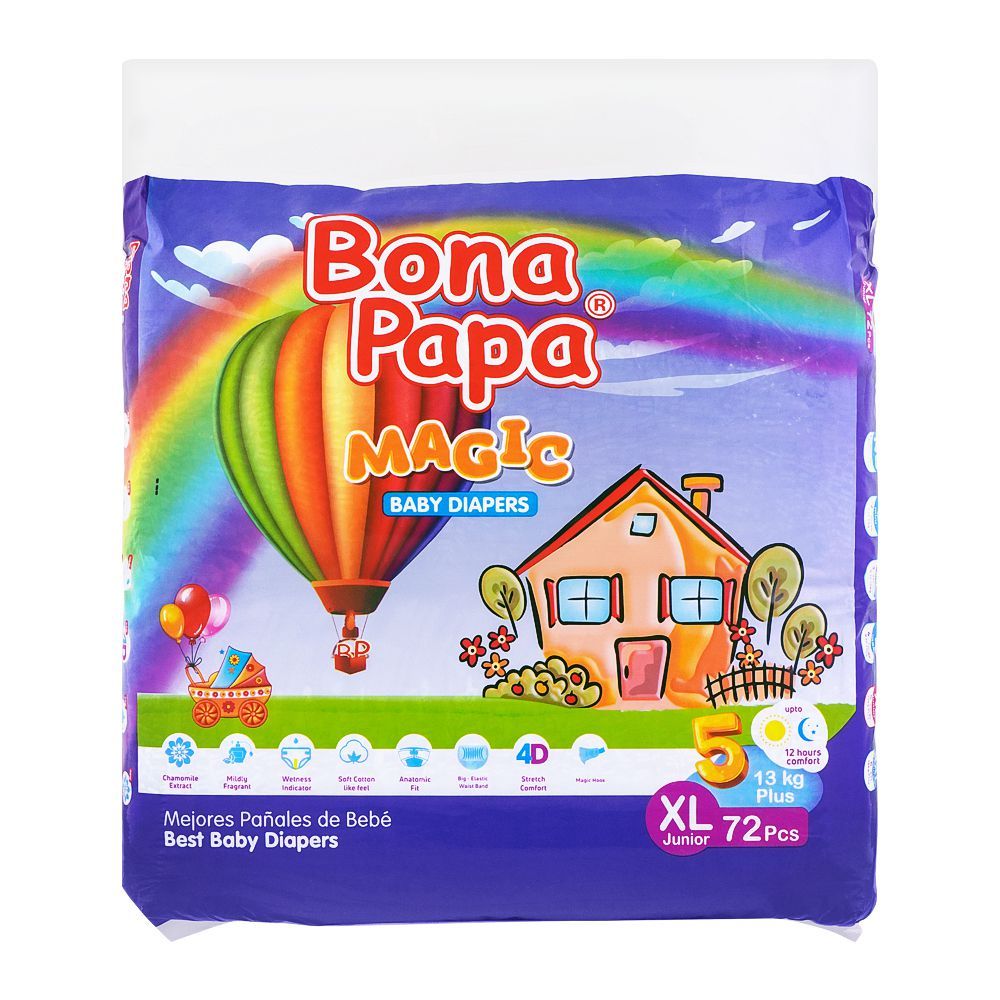 Bona Papa Magic Baby Diapers XL Junior 72 Pcs