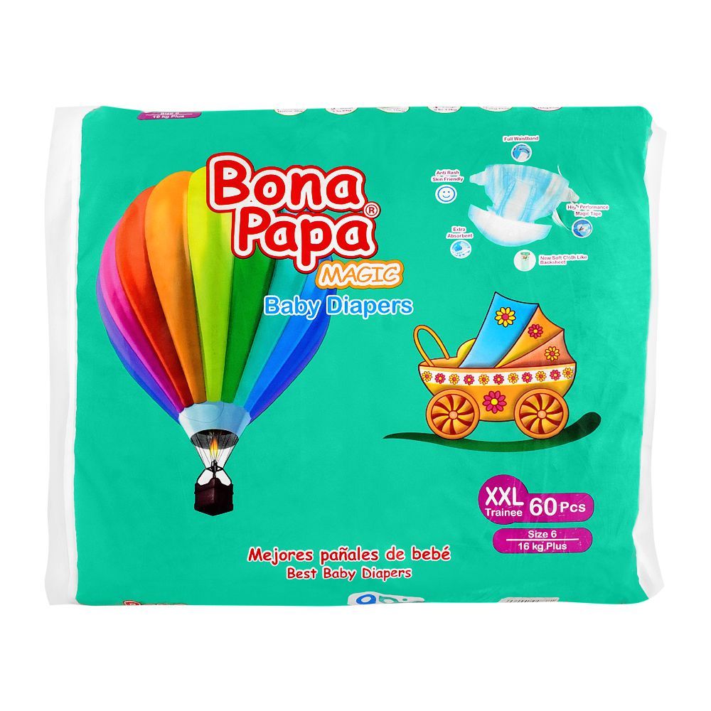 Bona Papa Magic Baby Diapers XXL Trainee 60 Pcs