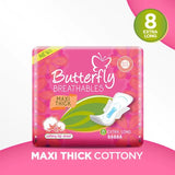 Butterfly Breathables Cottony Soft Maxi Thich 8 Extra Long Pads