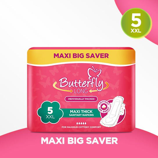 Butterfly Long Maxi Thick Sanitary Napkins XXL 5 Pads