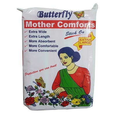 Butterfly Mother Comfort Stick On Extra Large 10 Pads