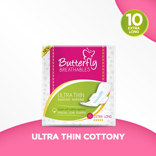 Butterfly Ultra Thin Sanitary Napkins 10 Extra Long