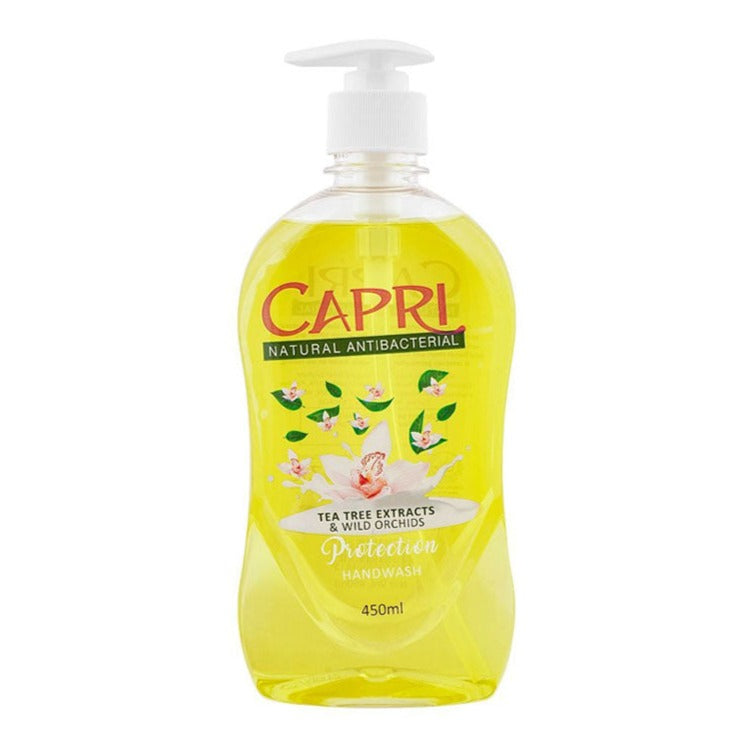 Capri Natural Antibacterial Tea Tree Extracts & Wild Orchids Protection Hand Wash 450ml