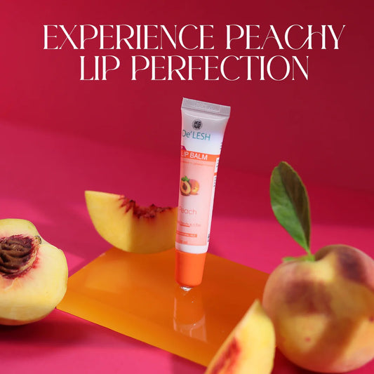 DeLesh Lip Balm Peach with Natural Oil's 10 ml