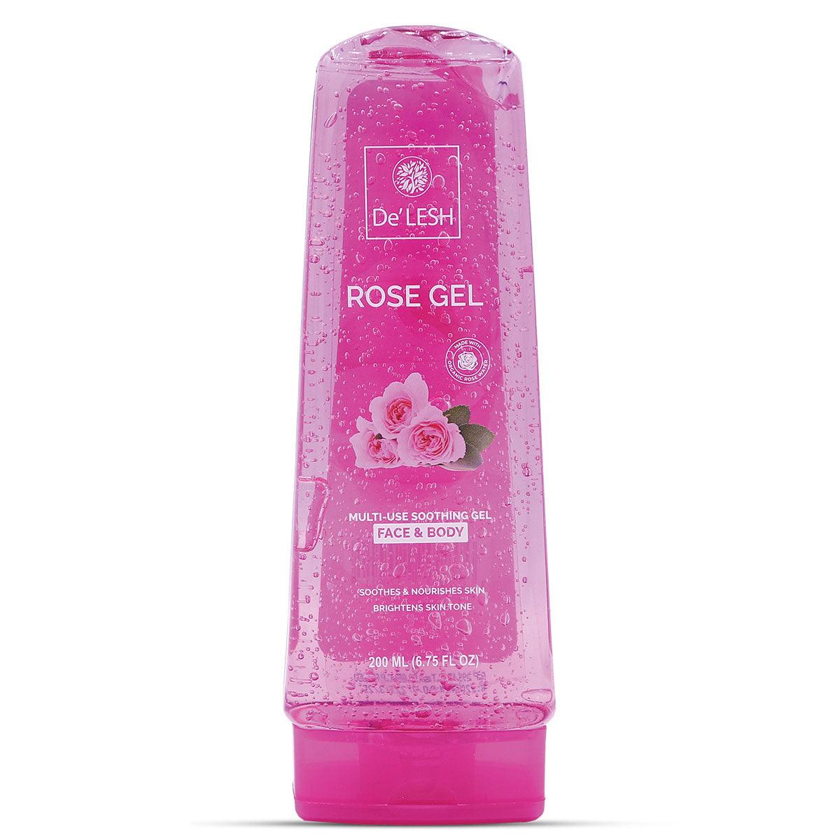 De'lesh Rose Gel Multi-Use Smoothing Gel Face & Body 200 ml