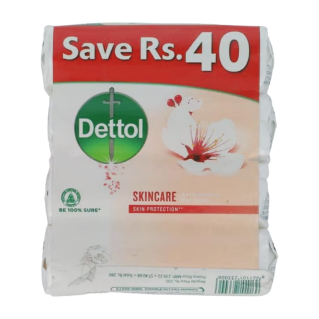 Dettol Skin Care  Soap Pack of 4X110 gm