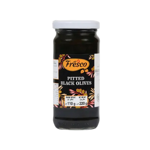 Fresco Pitted Black Olives 220 gm