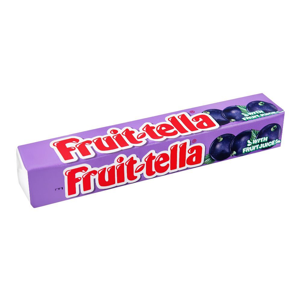 Fruit-Tella Chewy Candy, Blackcurrant, 32.4 gm