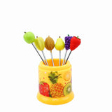 Fruit Fork Set Stainless Steel Food Pick (6 Pcs)