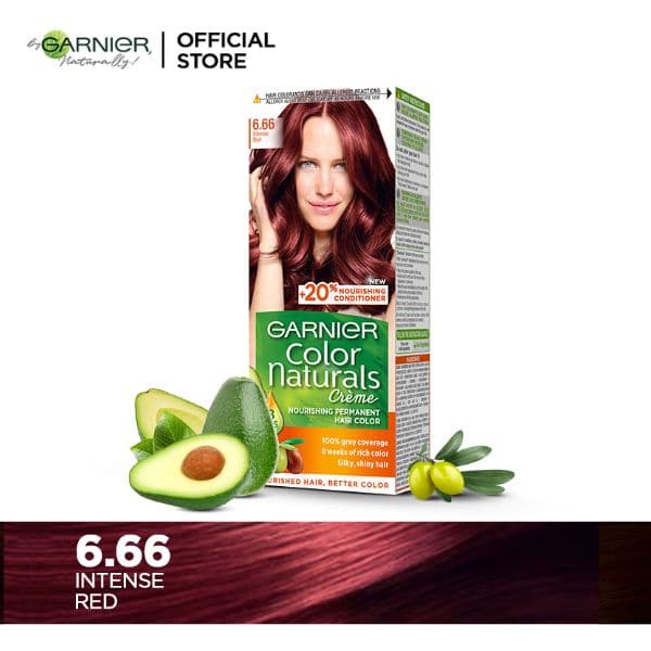 Garnier Color Naturals Permanent Hair Color 6.66 Intense Red