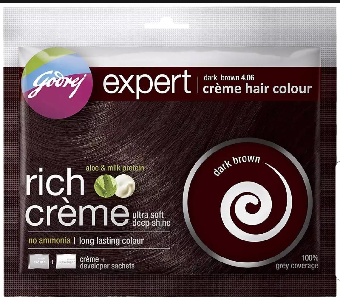 Godrej Rich Creme Hair Color Dark Brown 4.06