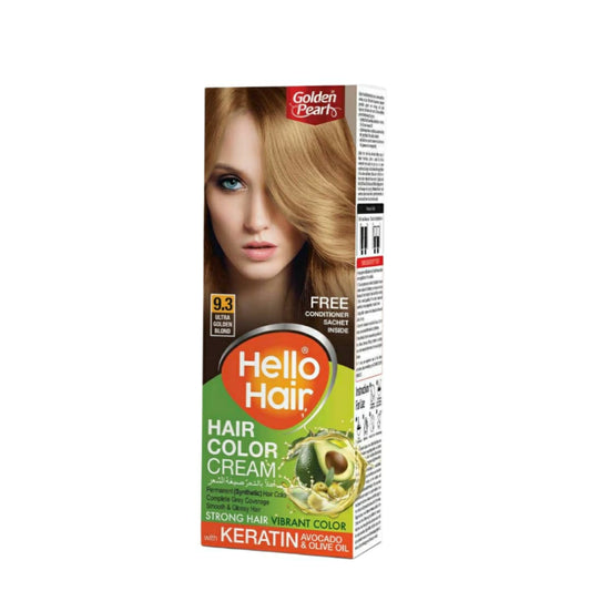 Golden Pearl Hello Hair Color Cream 9.3 Ultra Golden Blond