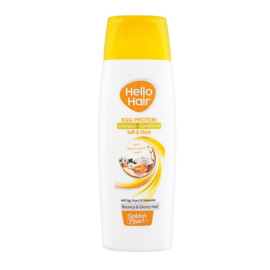 Golden Pearl Hello Hair Egg Protein Shampoo + Conditioner Soft & Shine With Egg, Yogurt & Chamomile 185 ml