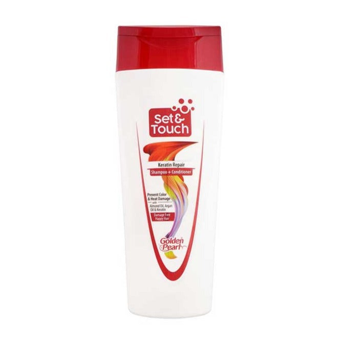 Golden Pearl Set & Touch Keratin Repair Shampoo + Conditioner 185 ml