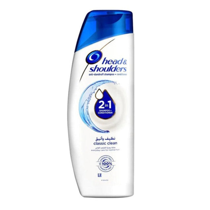 Head & Shoulders 2-In-1 Classic Clean Anti-Dandruff Shampoo+Conditioner 190 ml