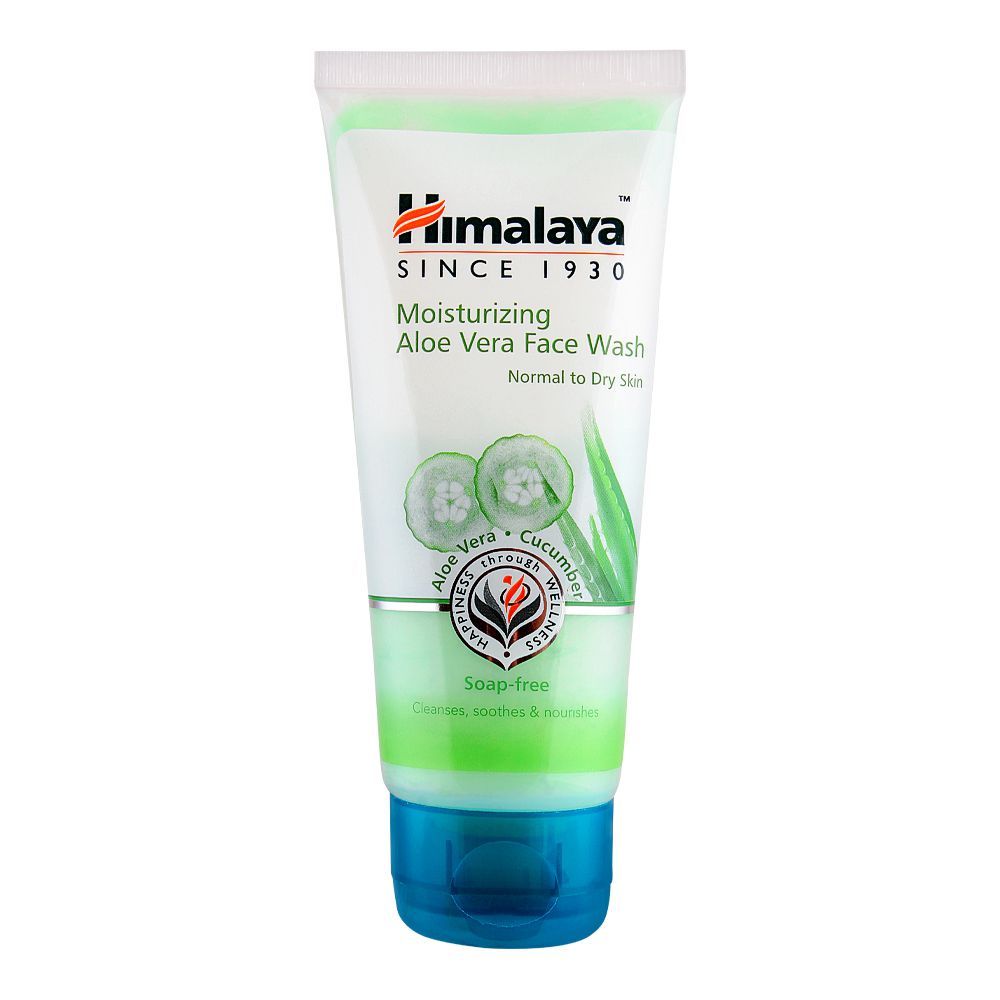 Himalaya Moisturizing Aloe Vera Face Wash Soap Free Normal To Dry Skin 50 ml