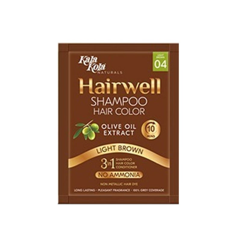 Kala Kola Hairwell Shampoo Hair Color Light Brown 04