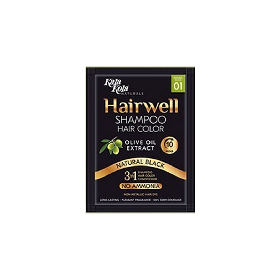 Kala Kola Hairwell Shampoo Hair Color Natural Black 01