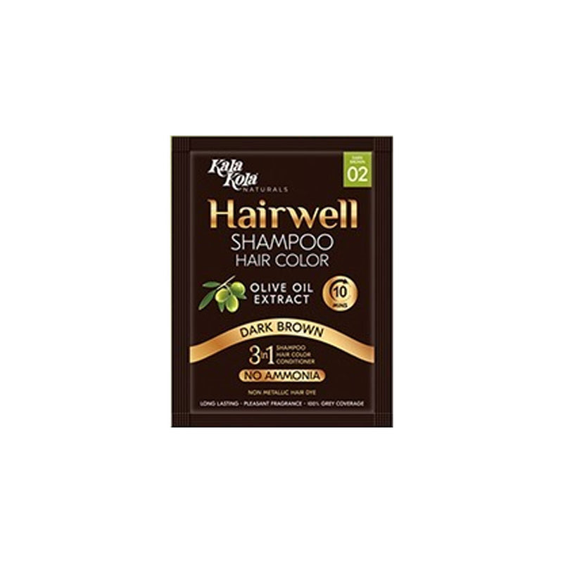 Kala Kola Hairwell Shampoo Hair Color dark Brown 02