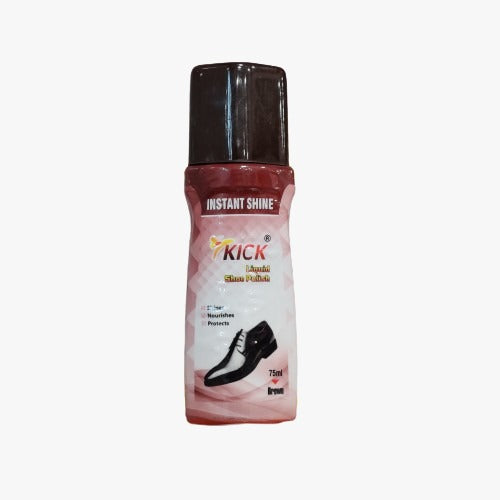 Kick Liquid Brown Shoe Polish 75 ml