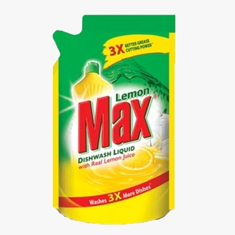 Lemon Max Dishwash Liquid Lemon Pouch 125 ml