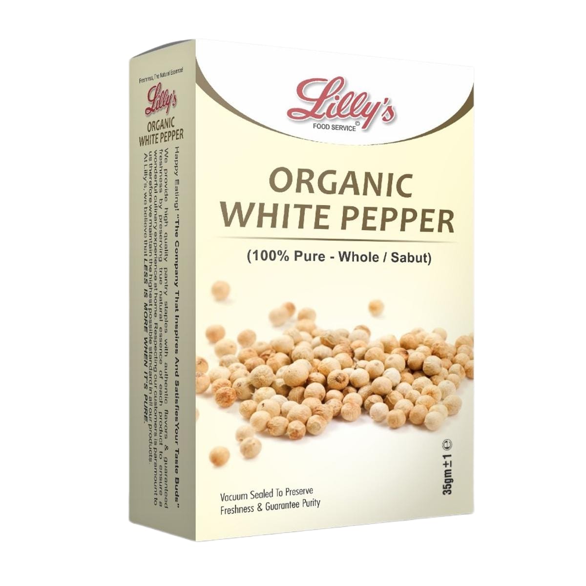 Lilly's Organic White Pepper 35 gm