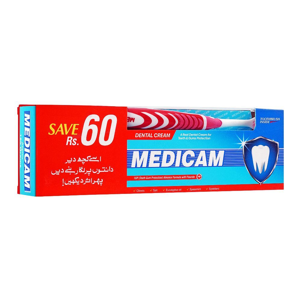Medicam Dental Cream Toothbrush Pack 180 gm