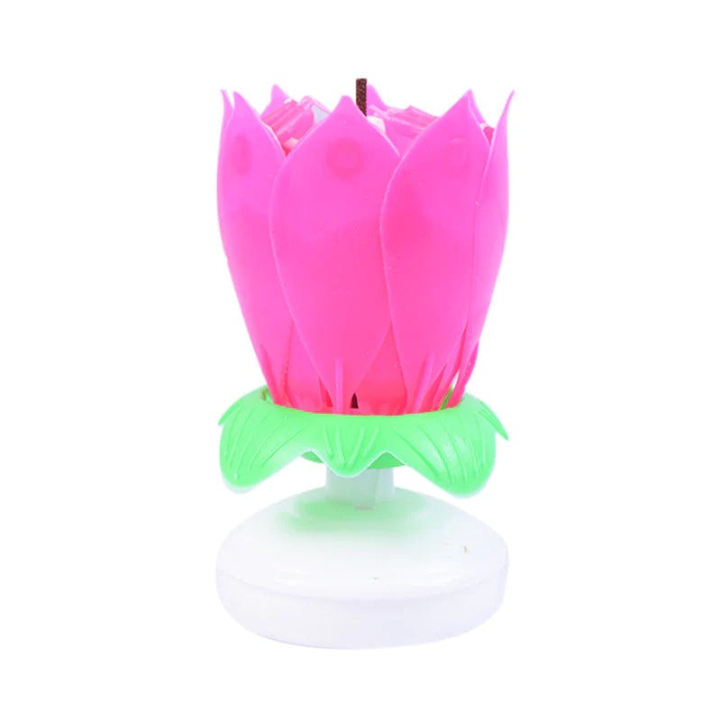 Musical Flower Rotating Birthday Candle Large