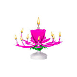 Musical Flower Rotating Birthday Candle Small