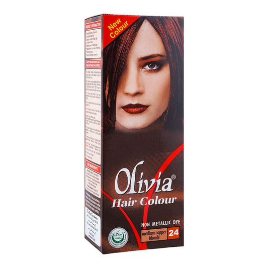 Olivia Hair Colour Non Metallic Dye 24 Medium Copper Blond