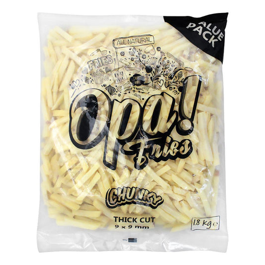 Opa Fries Chunky Thick Cut, 9x9mm, 1.8 KG, Value Pack
