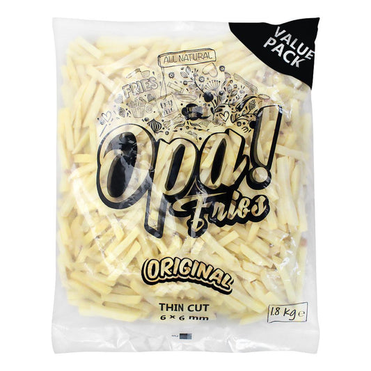 Opa Fries Original Thin Cut, 7x7mm, 1.8 KG, Value Pack