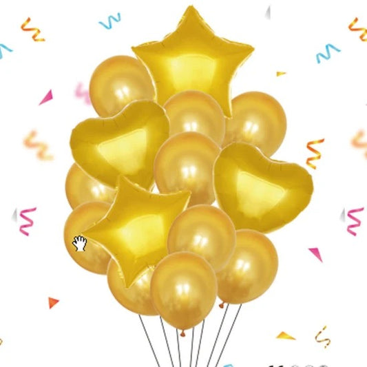 Party Balloons Golden ( 13 Pcs )