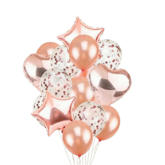 Party Balloons Rose Gold ( 14 Pcs )