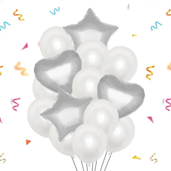 Party Balloons Sliver ( 13 Pcs )