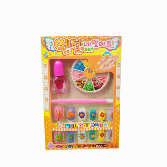 Kids Nail Polish Set With 12 Colorful Nails