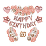 Happy Birthday Rose Gold Theme 42Pcs