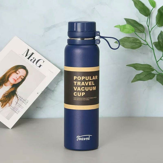 Popular Travel Vacuum Blue Water Bottle 650ml