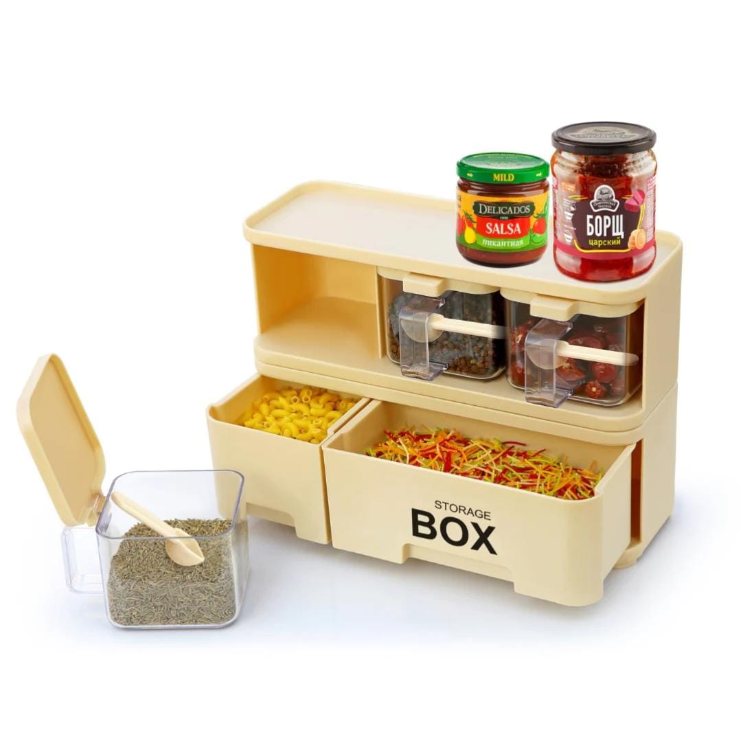 Pretty Neat Storage Box Spice Rack 3 in 1