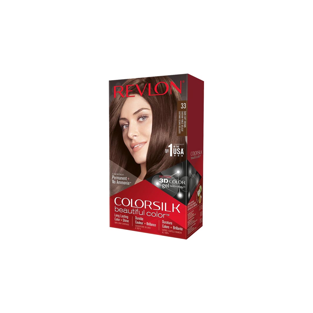 Revlon Silk Color 33 Dark Soft Brown (Imported)